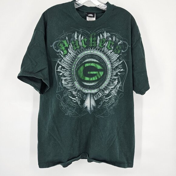 Green Bay Packers Shirt Mens XL NFL Football Tee Team Apparel T-Shirt Gothic - Picture 2 of 8